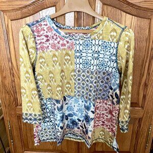 Alfred Dunner Denim Multi Blouse